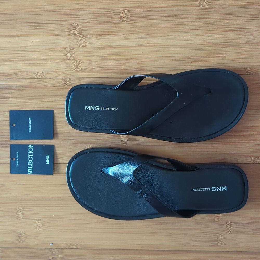 Mango Black Platform Sandals 39